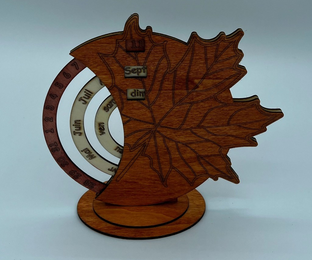 Calendrier perpétuel - Feuille d’érable